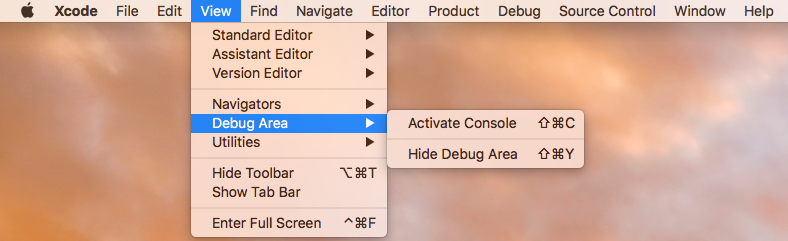Activate the debug console