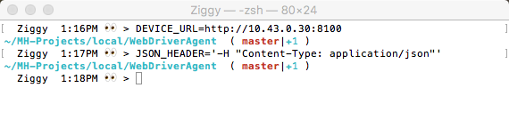 Setting up DEVICE_URL and JSON_HEADER