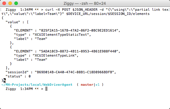 Using `/elements` to find an element ID